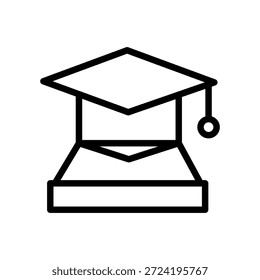 Icono educativo, tapa de la graduación para los estudiantes