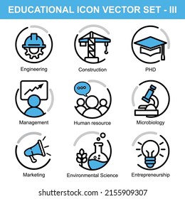 EDUCATIONAL ICON ILLUSTRATION VECTOR SET