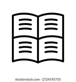 Icono educativo, libros de texto para estudiantes