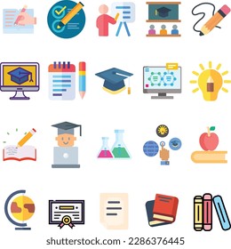 Paquete de iconos educativos descarga libre vectorial