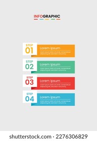 Plantilla Educativa Infograhic con 4 opciones. que se puede utilizar en la presentación.