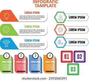 Educational Infographic Template for Academic Presentations with Scientific Data Elements
