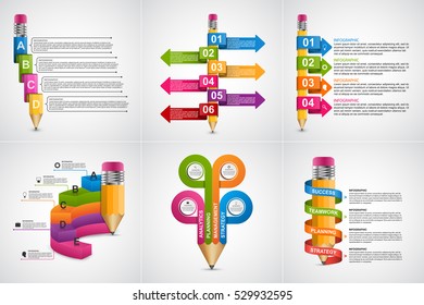 Educational Infographics template. for business presentations or information banner