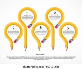 Educational Infographics template. Infographics for business presentations or information banner