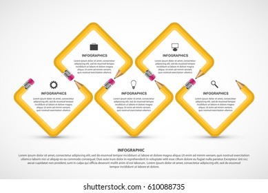 Educational Infographics template. Infographics for business presentations or information banner.
