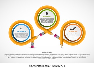 Educational Infographics template. Infographics for business presentations or information banner.