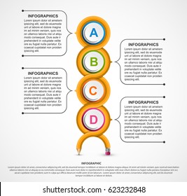 Educational Infographics template. Infographics for business presentations or information banner.