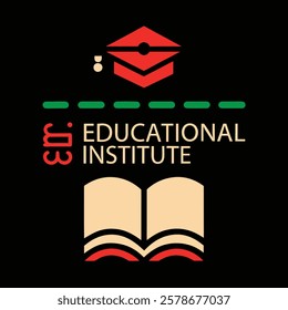 Educational Institute Logo Vector Art Illustration Design for Company Business Branding