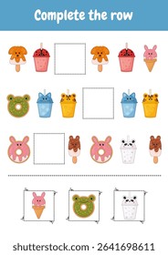 Educational, learning worksheet for kids. Preschool kindergarten educational page for children. Learning, early development. Focus training for kids, matching game, improve attention, concentration