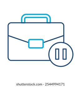 Educational Leave Icon – Briefcase with Book, Representing Professional Development, Learning Opportunities, and Personal Growth.