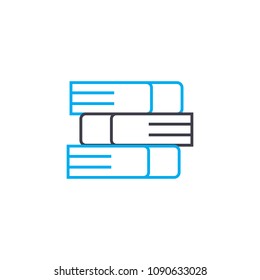 Educational literature vector thin line stroke icon. Educational literature outline illustration, linear sign, symbol concept.