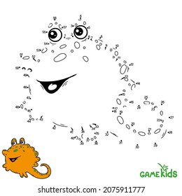 An educational logic game for children. Vector illustration. The Alien