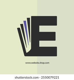 Educational logo concept | E word logo | Book logo