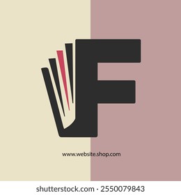 Educational logo concept | F word logo | Book logo