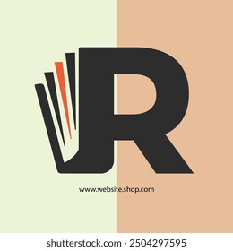 Concepto de logotipo educativo | Logotipo de la palabra R | Logo del libro