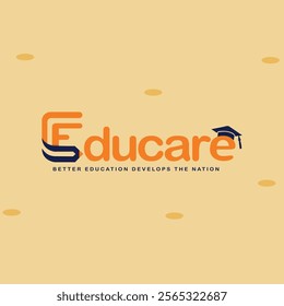 Educational Logo, Educare Logo, Academic Logo, Simple Minimalist Logo