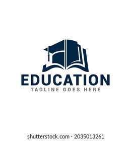 Educational logo simple icon template. Simple logo education by depicting intelligence and insight.