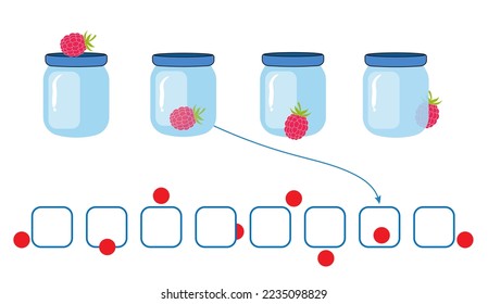 Educational material for kids. Need to find the correct answer. Preschool worksheet activity. Vector illustration. 