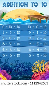 An Educational Math Addition to 10 illustration