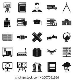 Educational matters icons set. Simple set of 25 educational matters vector icons for web isolated on white background