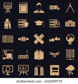 Educational matters icons set. Simple set of 25 educational matters vector icons for web for any design