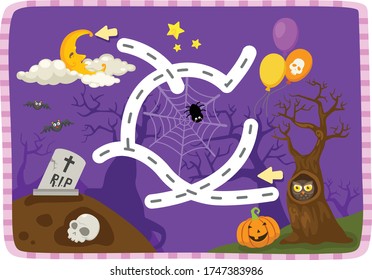 Educational maze game for children Illustration