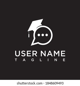 educational message silhouette logo design inspiration