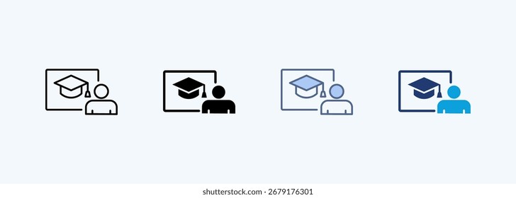 Icono de estilo múltiple educativo Colección