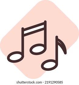 Educational music, illustration, vector on a white background.
