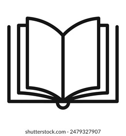 Educational Open Book Icon Ideal for Learning and Libraries