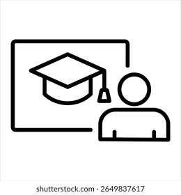 Ilustração do vetor de ícone de estrutura de tópicos educacional