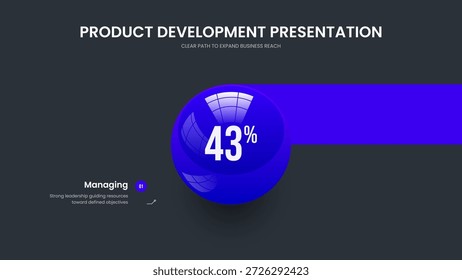 Layout de Apresentação de Gráfico de Uma Etapa do Planejamento Educacional. Ilustração profissional do vetor do projeto do quadro da introdução. Modelo de Apresentação de Slides com Informações sobre Elementos da Campanha de Serviço 1.