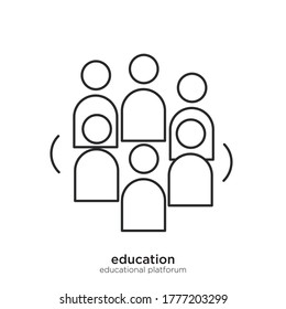 Educational platform vector illustration lineal color and filled design