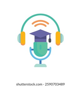 Educational Podcast Icon for Academic Use