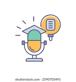 Educational Podcast Icon for Digital Resources