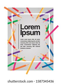 
educational poster with colored pencils