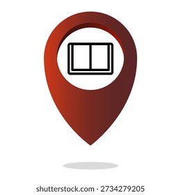 Educational publication graphics. Geographical location Vector. Navigation pointer graphics. Gradient spherical components. EPS 10.
