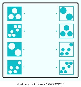 Juego de rompecabezas educativo que hace líneas de conexión para encontrar los pares correctos. Forma geométrica. Hoja de trabajo de formación cerebral para niños