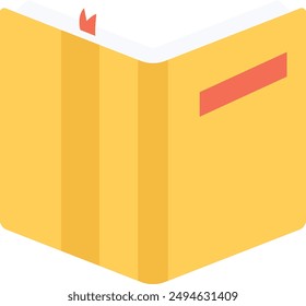 Educational Reading Book Clipart. Isolated Flat Vector Illustration.