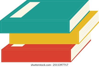 Illustration des Lehrbuchs einzeln auf weißem Hintergrund. Flache Vektorgrafik
