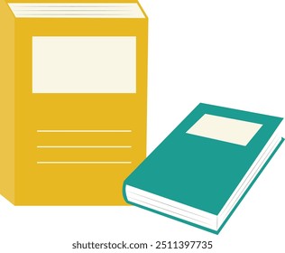 Illustration des Lehrbuchs einzeln auf weißem Hintergrund. Flache Vektorgrafik