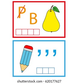 Educational rebus for preschool kids. Solve the rebus and find the word - vector.