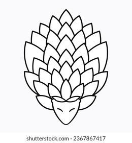 Educational and Relaxing Animal Coloring Book Pages Perfect for Kids and Adults Isolated Outline Vector Animal Illustration hedgehog