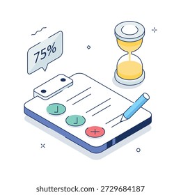 Educational report concept illustration, student performance review