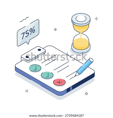 Educational report concept illustration, student performance review