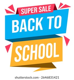 Educational sale banners for back to school season