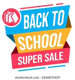 Educational sale banners for back to school season