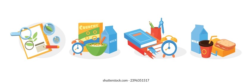Educational and School Subject Supply and Element Vector Set