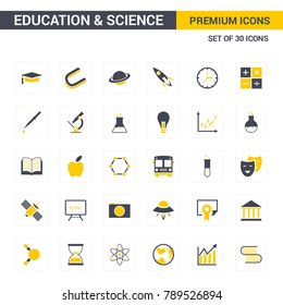 Educational and Science icons yellow