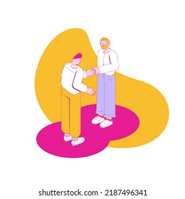 Educational and Self-Development Concept Illustrations. Different people inolved in work process. Concept for trainings, office work, online